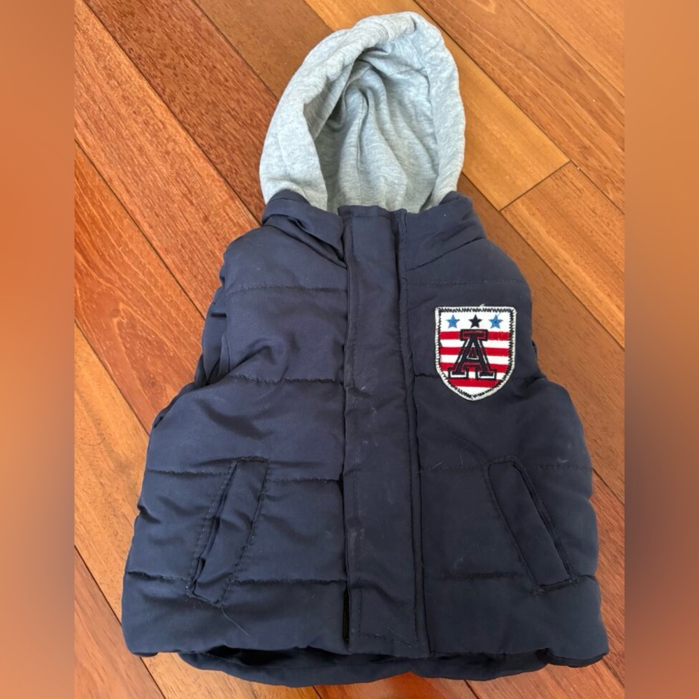 The Children's Place Blue and Gray Puffer Jacket